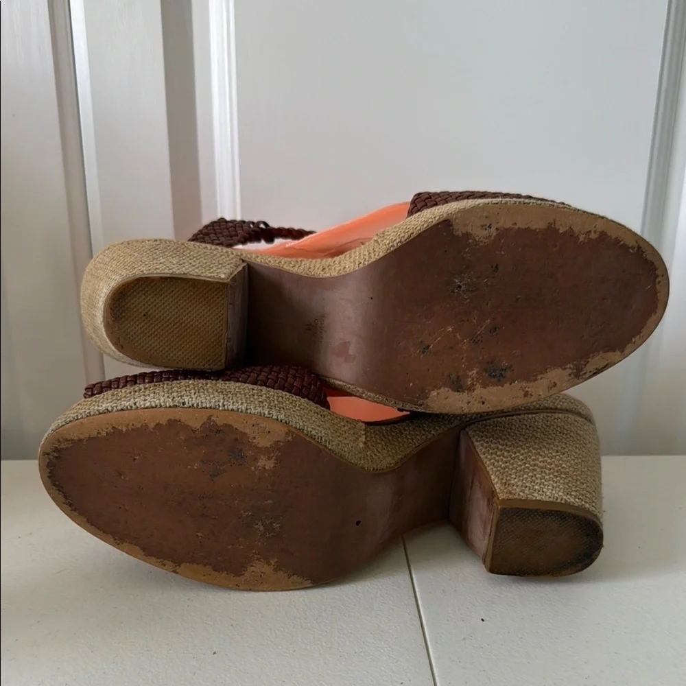 FANYLROBIN 3”HEEL BROWN LEATHER SANDALS (sz 11)